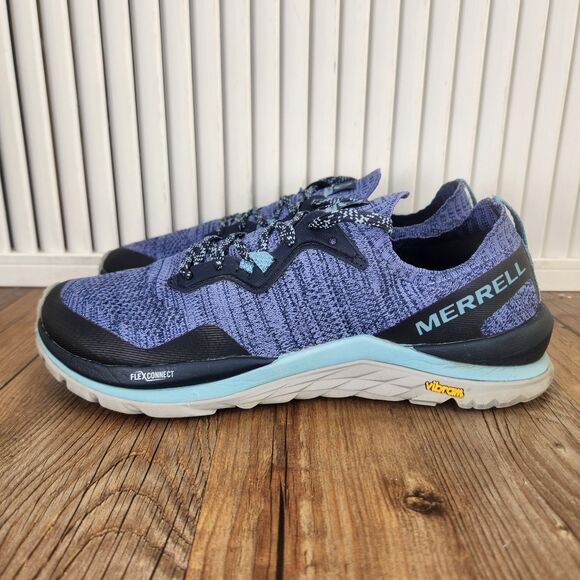 Merrell MAG-9 Womens Sz 9.5 Purple Black Knit Vibram Trail Running Shoes J16564 - Picture 3 of 7